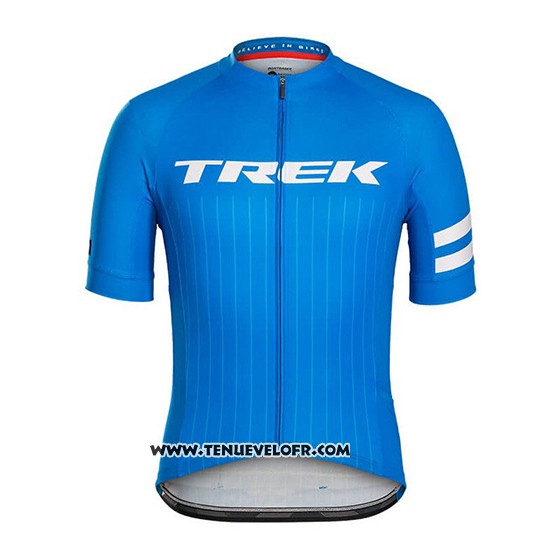 2018 Maillot Ciclismo Trek Bontrager Bleu Manches Courtes et Cuissard
